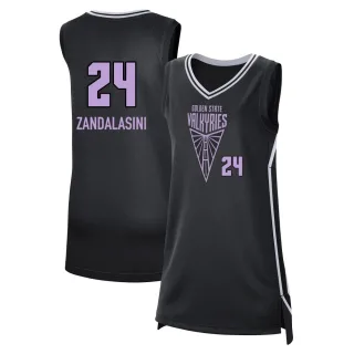 Women's Golden State Valkyries Cecilia Zandalasini Explorer Edition Victory Black 2025 Jersey