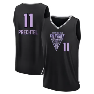 Youth Golden State Valkyries Ashten Prechtel Replica Black Fanatics Explorer Edition Fast Break Jersey