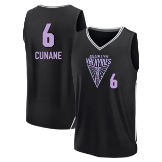 Youth Golden State Valkyries Elissa Cunane Replica Black Fanatics Explorer Edition Fast Break Jersey