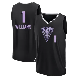 Youth Golden State Valkyries Gabby Williams Replica Black Fanatics Explorer Edition Fast Break Jersey
