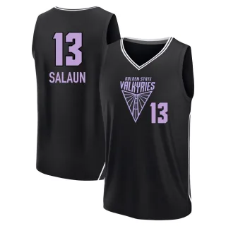 Youth Golden State Valkyries Janelle Salaun Replica Black Fanatics Explorer Edition Fast Break Jersey