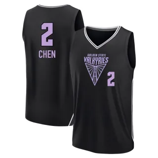 Youth Golden State Valkyries Kaitlyn Chen Replica Black Fanatics Explorer Edition Fast Break Jersey