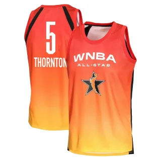 Youth Golden State Valkyries Kayla Thornton Explorer Edition Victory Orange 2025 All-Star Game Jersey