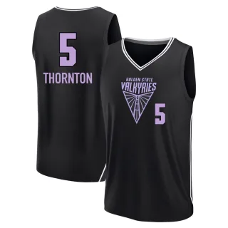 Youth Golden State Valkyries Kayla Thornton Replica Black Fanatics Explorer Edition Fast Break Jersey