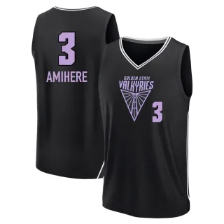 Youth Golden State Valkyries Laeticia Amihere Replica Black Fanatics Explorer Edition Fast Break Jersey