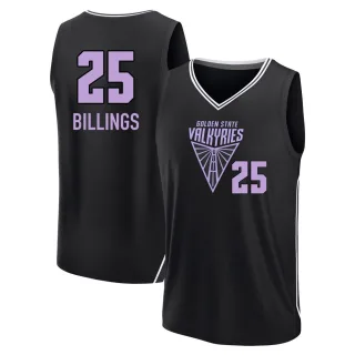Youth Golden State Valkyries Monique Billings Replica Black Fanatics Explorer Edition Fast Break Jersey