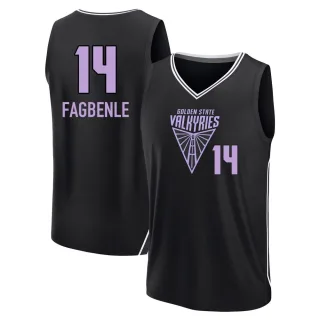 Youth Golden State Valkyries Temi Fagbenle Replica Black Fanatics Explorer Edition Fast Break Jersey